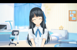 部屋で微笑む音崎